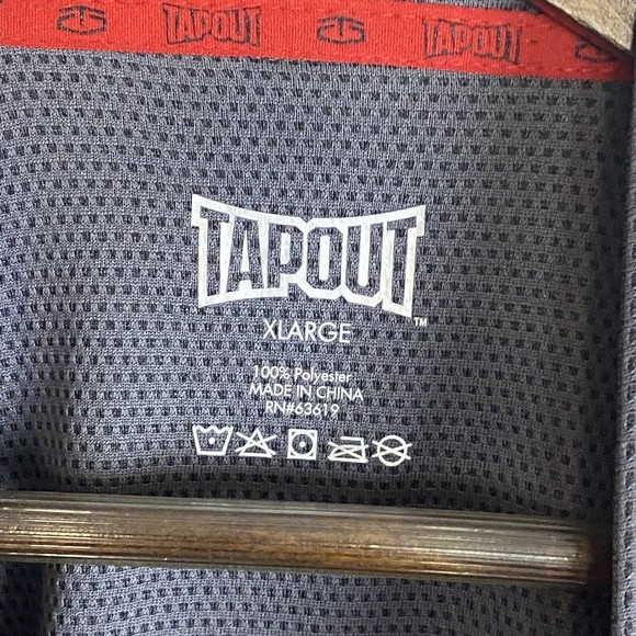 TAPOUT Mens Gray Mock Neck Quarter Zip Long Sleeve Shirt Size XL UFC MMA Athlete - Picture 5 of 9